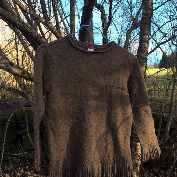 Fringed J Crew lambswool sweater - Picture 2 of 4